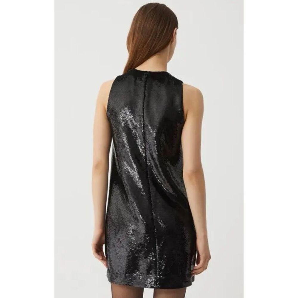 VERONICA DE PIANTE Kat Dress In Flat Sequin Black NWT Size 36/ Small - Picture 6 of 11